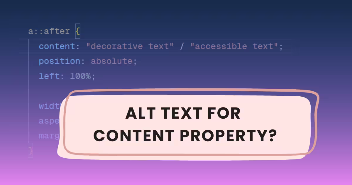 How to set alt text for the CSS content property