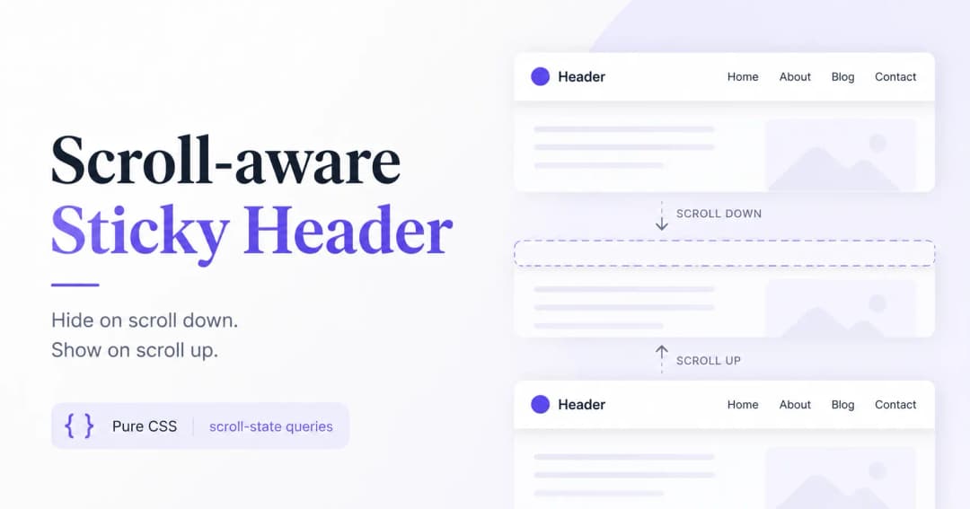 How to create a scroll-aware sticky header