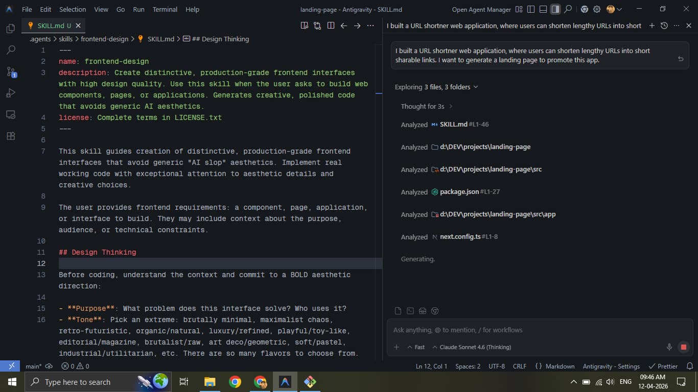 Agent reading skill file